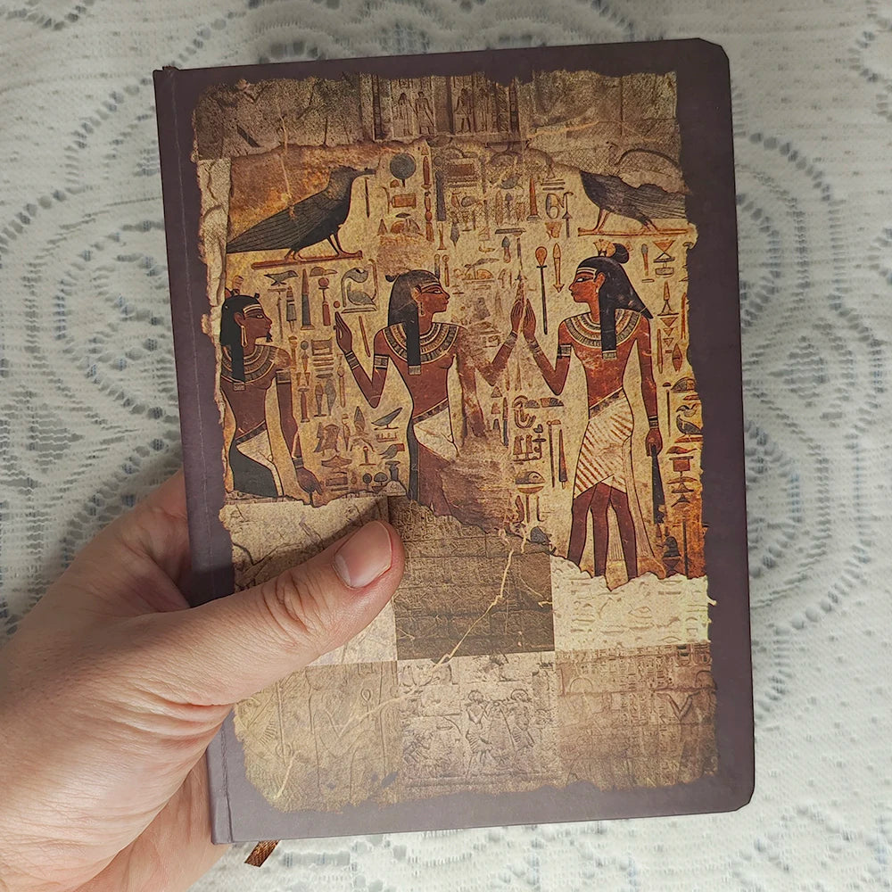 Egyptian Art Hardcover Notebook – Retro Blank Page Journal for Writing & Sketching