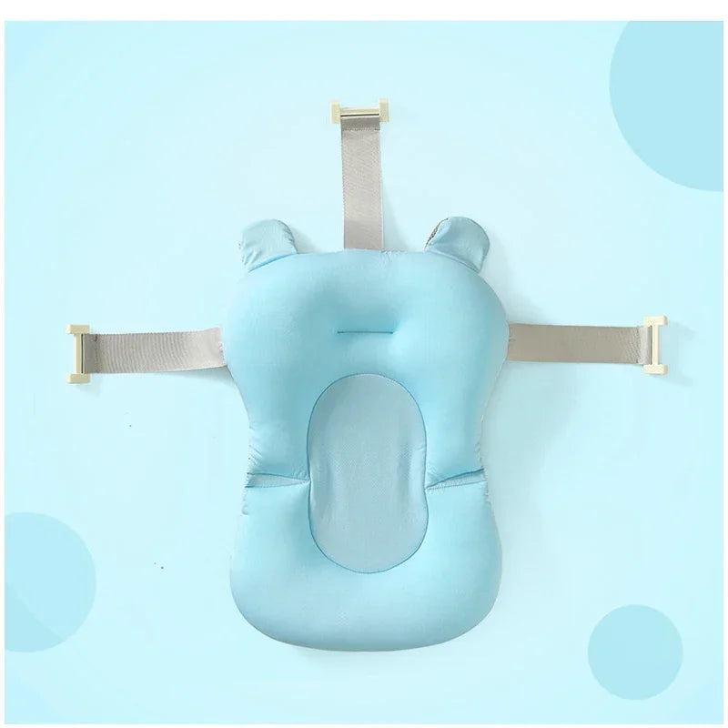 Newborn Bathtub Pillow Infant Anti-Slip Soft Comfort Body Cushion Baby Bath Seat Support Mat Foldable Bath Tub Pad &amp Chair
