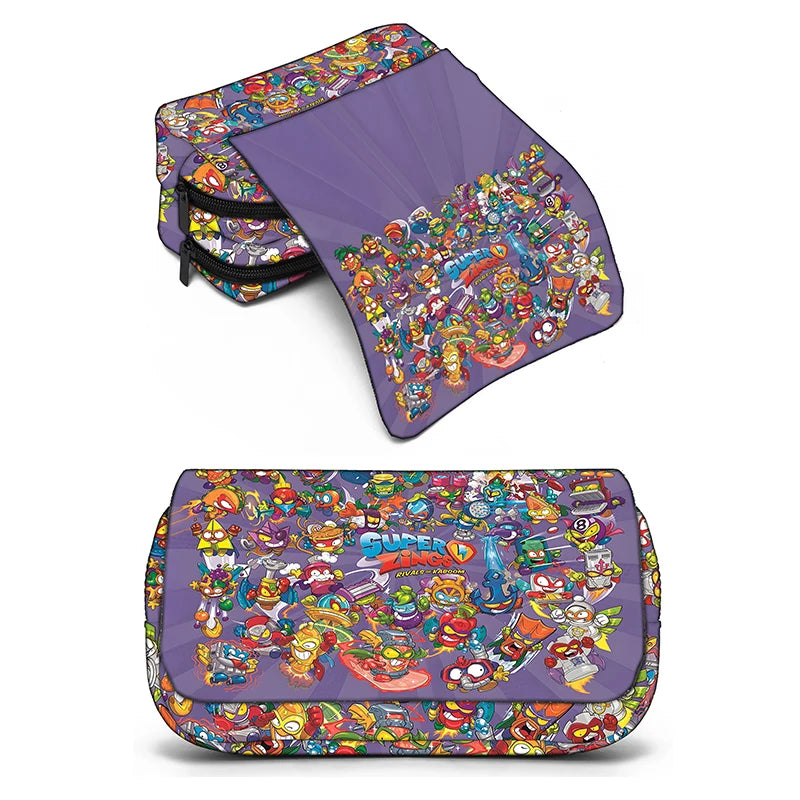 Super Zings Pencil Case Kids Pencil Holder Funny Superzings Printed Pen Bag Students Cute Bag Teens Bag Boy Girl for School