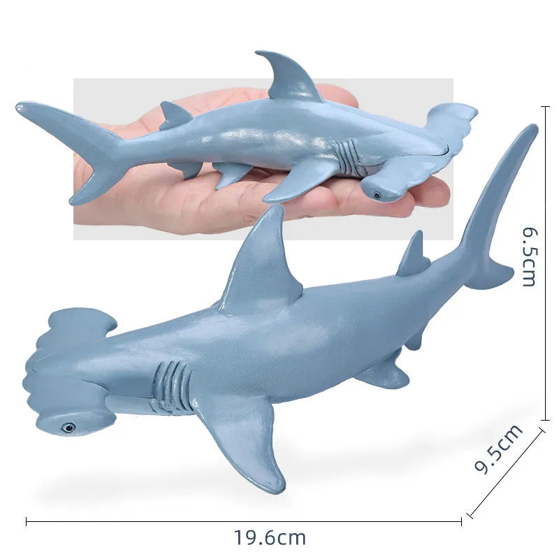 14-22CM Ocean Animals Action Figures Sealife Shark Whare Megalodon Models Figurines PVC Home Decoration Kids Education Toys Gift