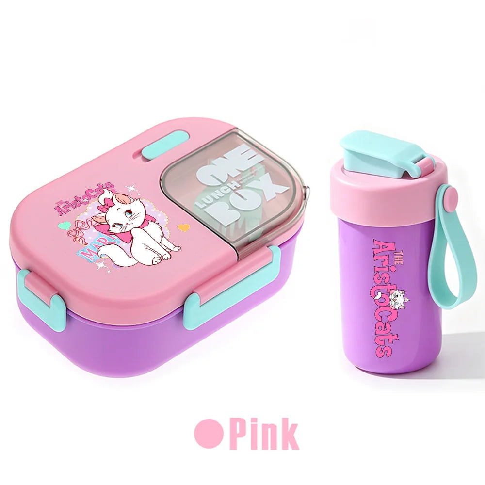 for The AristoCats Seasoning Box Water Cup Set Tableware Water Bottle Lunch Bento Box Vivid Colors Birthday Gifts