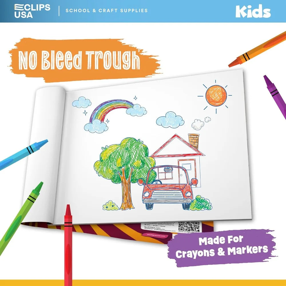 Sketch Book for Kids 9x12, 40 Sheets, Durable Drawing Pad for Art & School