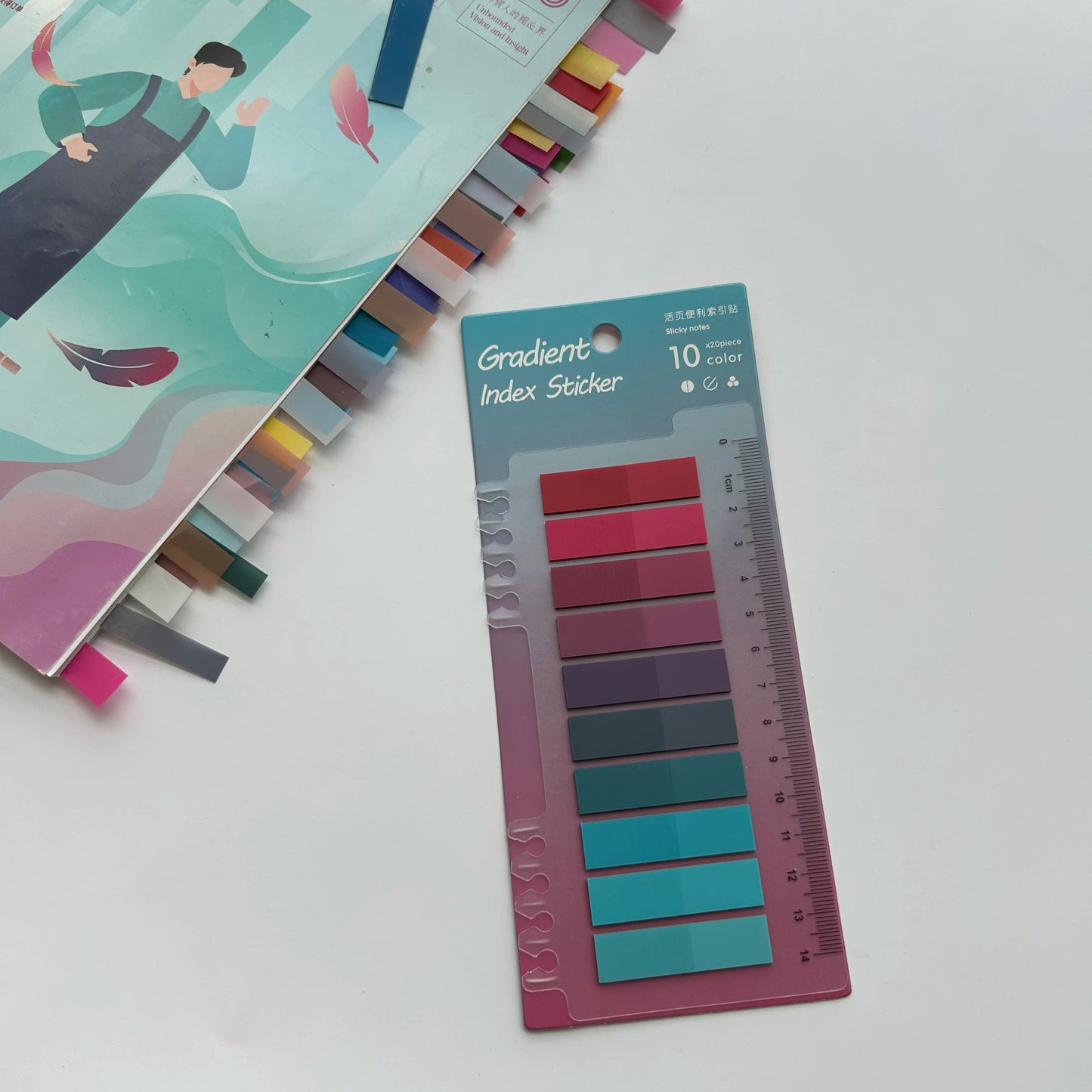 200 Sheets Transparent Sticky Notes Self-Adhesive Annotation Books Notepad BookmarksTabs Memo Posted It Pad Index Stationery