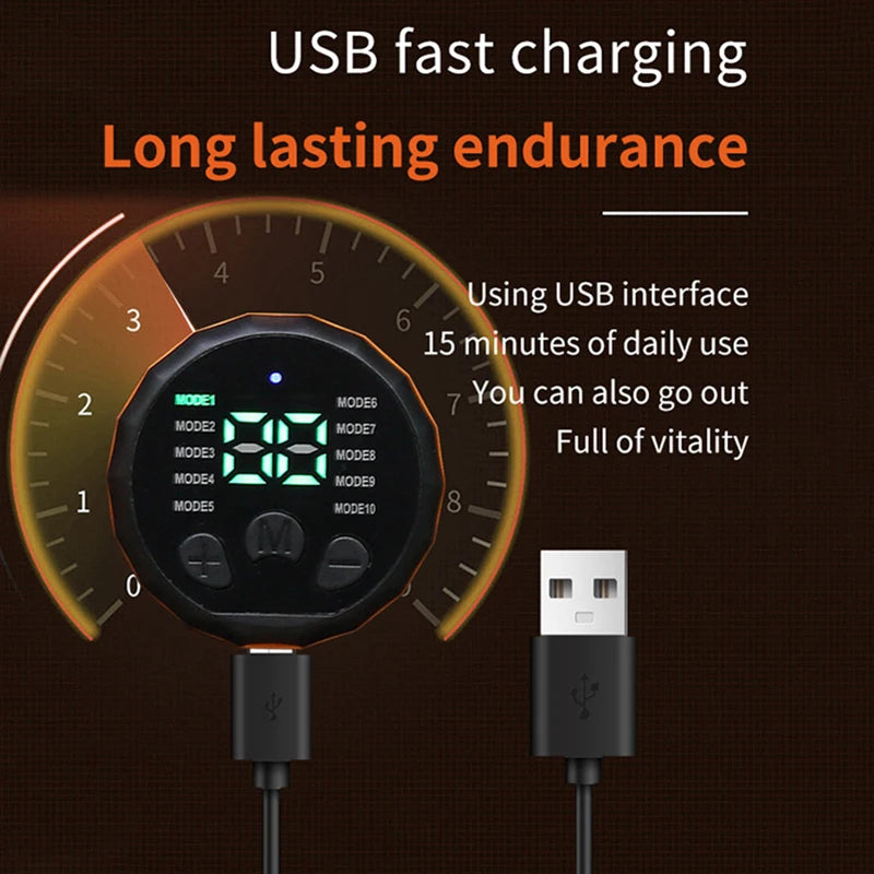 Waist Abdominal Massager Massage Belt Muscle Toner Abdominal Toning Belts USB Recharge Home Gym Fitness Massage Equiment