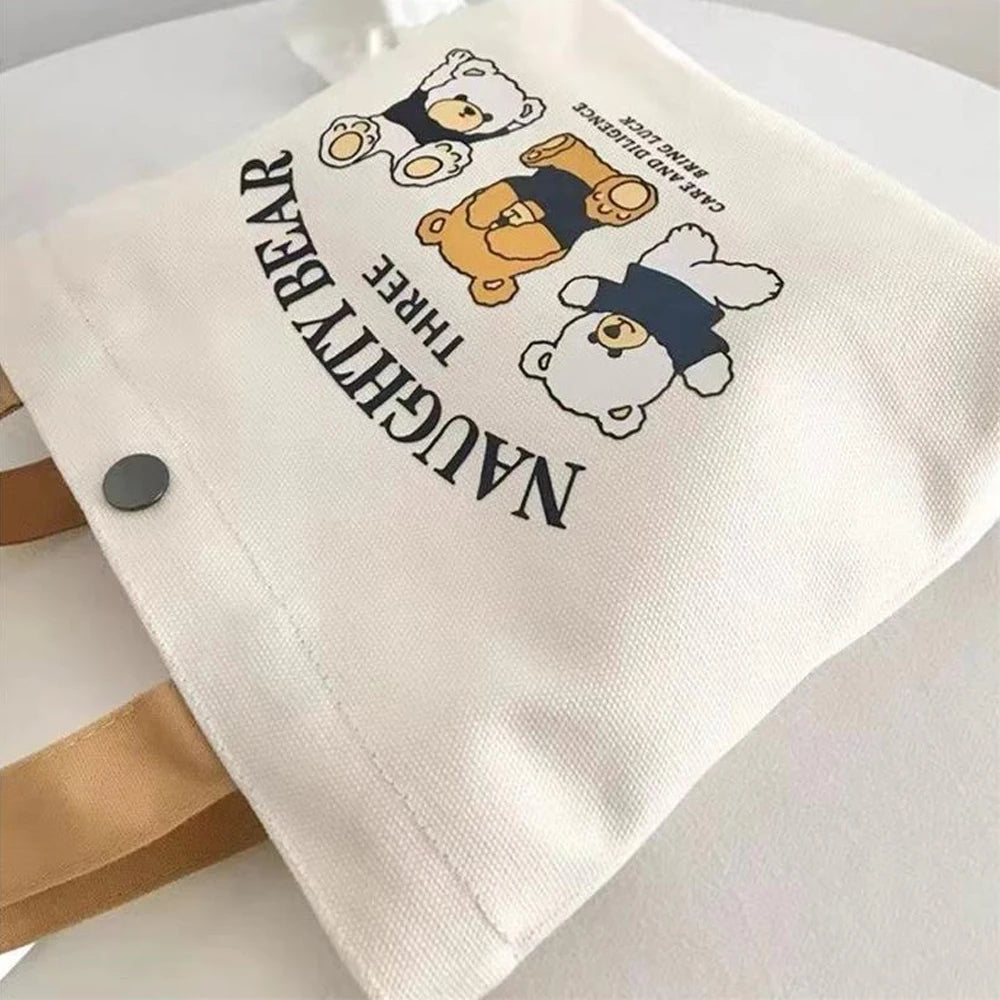 Canvas Bag Small Versatile Handbag Female Student Lunch Box Bag Simple Tote Bag Office Worker Lunch Bag Shopping Bag