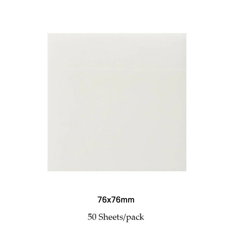 50pcs Transparent Waterproof Posted It Sticky Note Pads Notepads Posits For School Student Stationery Office Supplies 70mmx95mm