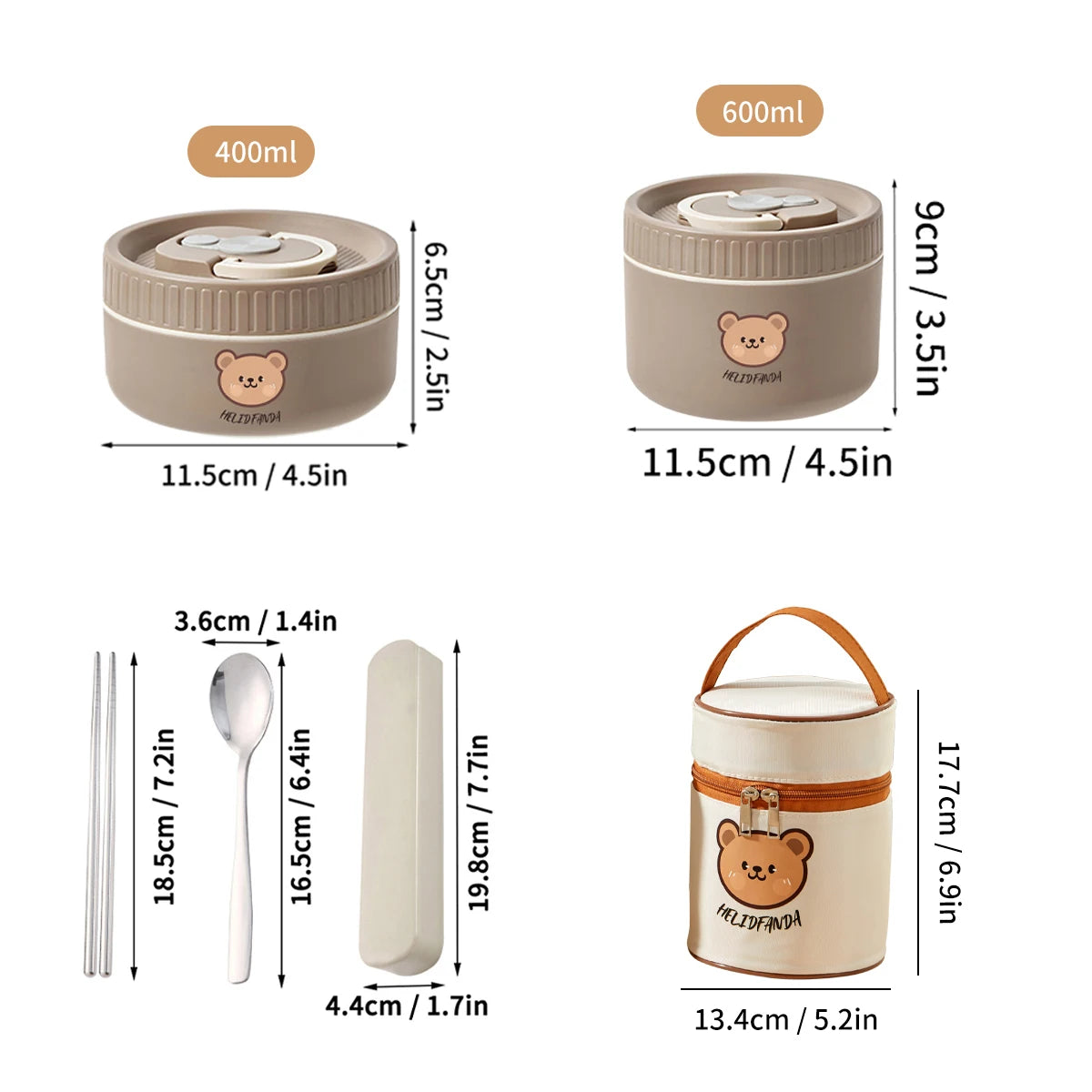 WORTHBUY Portable Insulated Lunch Box 304 Stainless Steel Fruit Salad Food Container Leak-proof Bento Box Microwave Heatable