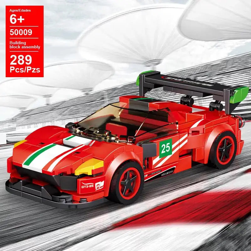 City Technical Speed Racing Car MOC Building Blocks Sports Race Vehicle Model Educational Assembly Bricks Toys for men Christmas