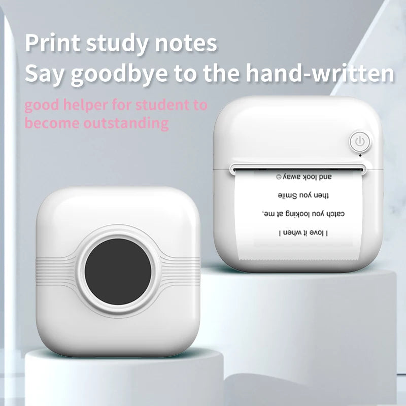 Mini HD Portable Label Thermal Printer Endurance Bluetooth Printer for Student Error Title Note Wrong Pocket Inkless Printing