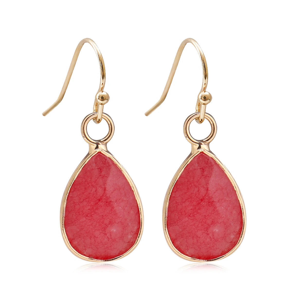 Waterdrop Natural  Stone Dangle Labradorite Earrings for Women Newly Designed  Female Daily Wear Wholesale Dropshiping