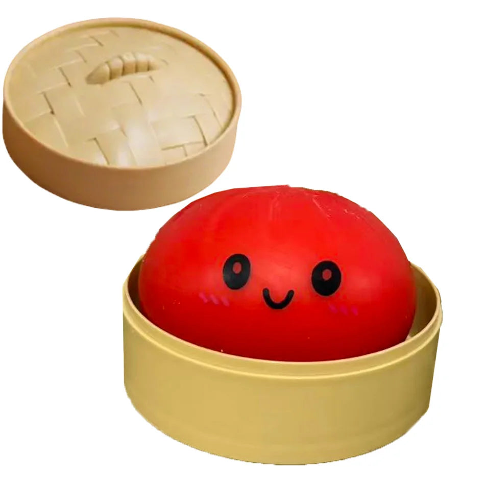Dumpling Pressure Dumpling Squishies Cute Colorful Bun Toy Slow Rising Stress Relief Fidget Toy for Kids Adults Anti-Anxiety Gif
