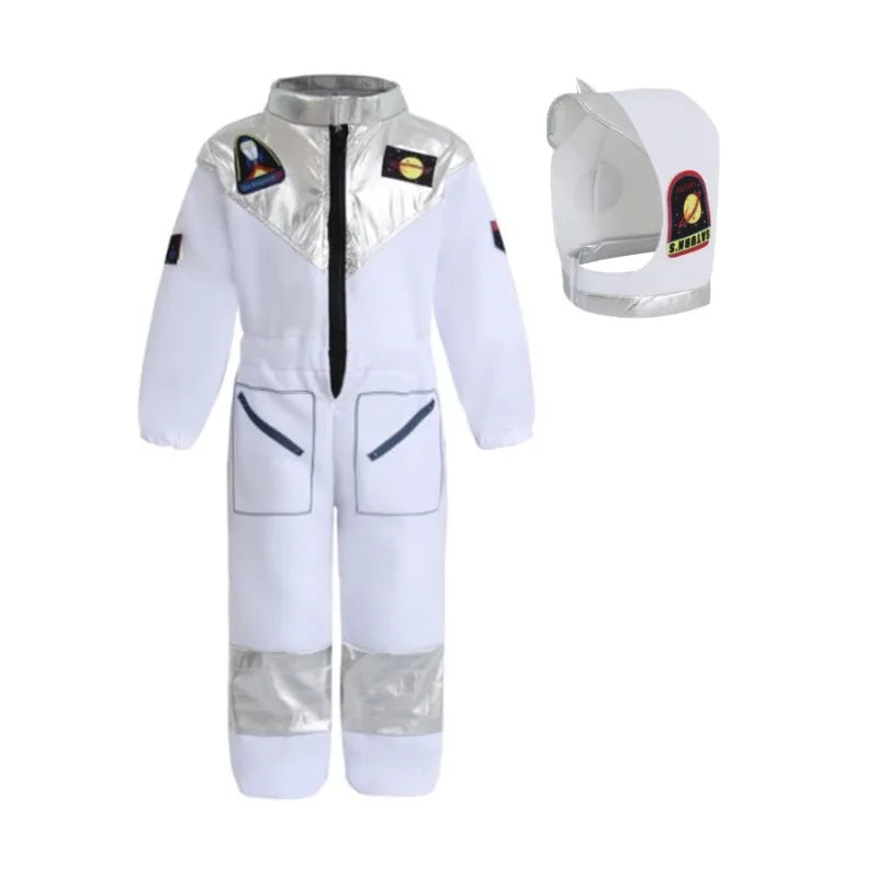 Childrens Astronaut Uniform Spaceman Jumpsuit Halloween Cosplay Costume School Party Performance Outfit School Performance Wear