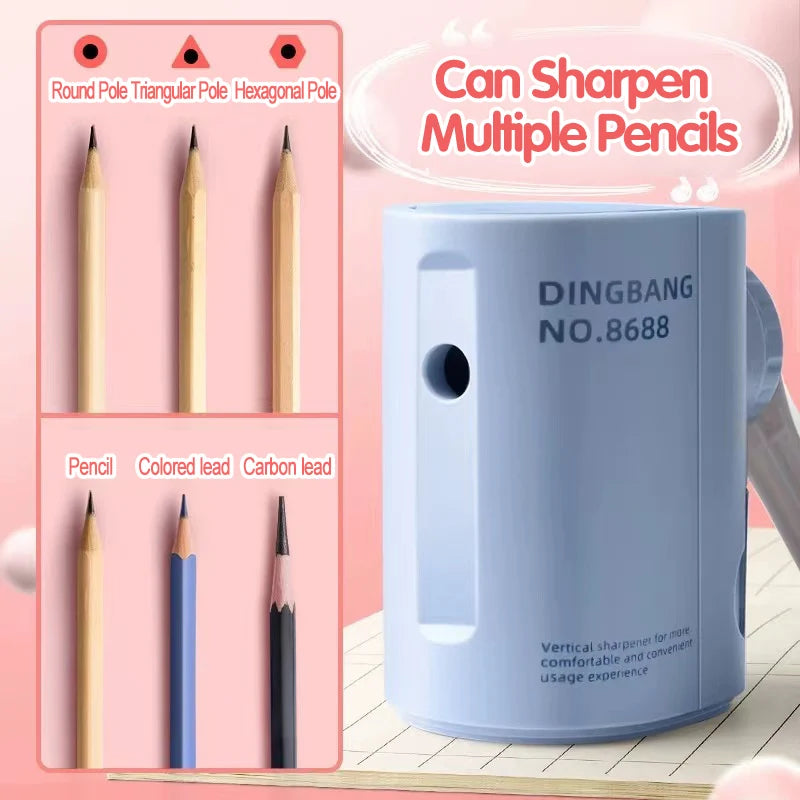 Adjustable Thickness Hand Cranked Pencil Sharpener for Students and Children Automatic Lead Drawing Color Lead Special Sharpenin