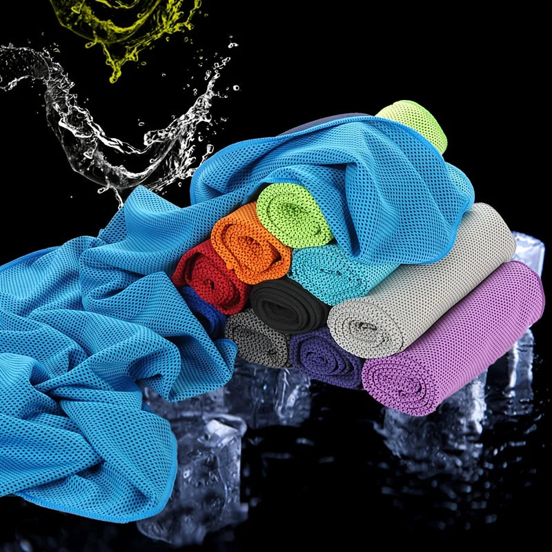 Summer cooling ice silk towel,breathable and soft,suitable for activities such as yoga,golf,gym, camping,running,exercise,etc