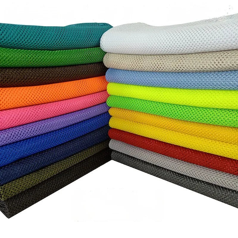 High-grade Black Fishnet Mesh Fabric By Meters for Chairs Bags Cradles Sewing Plain Summer Polyester Textile Wearable Breathable
