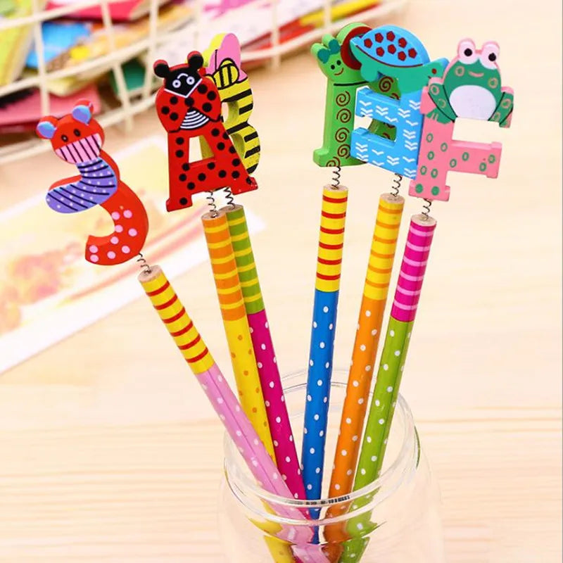 20pcs  Animal Spring Pencil Students Writing Pencils Children Toys Stationery Gifts Party Gift  Birthday Wedding Festival
