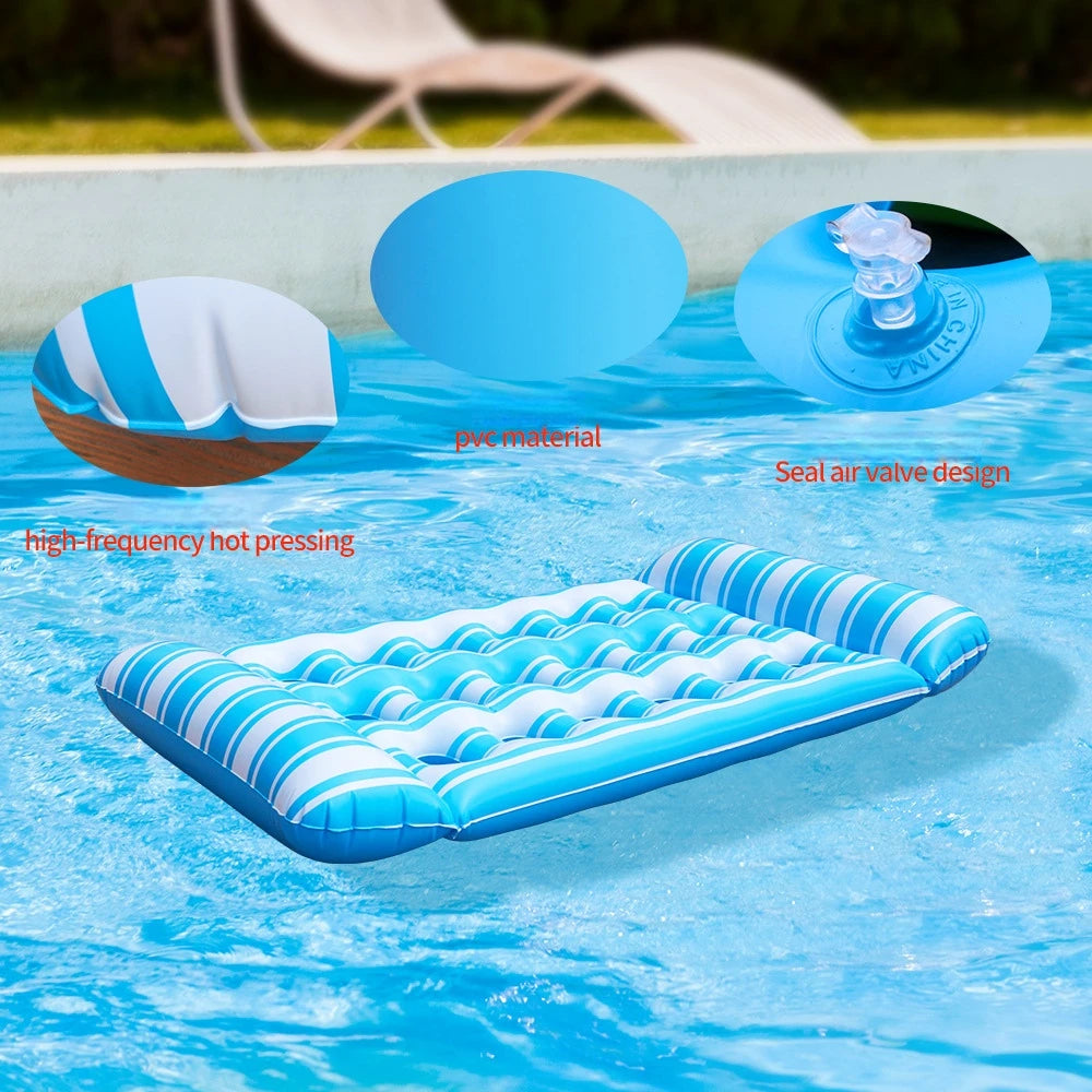 1pc Summer Foldable Water Hammock Inflatable Sea Mattress PVC Floating Sleeping Bed Chair Swimming Pool Beach Lounger Adult Buoy