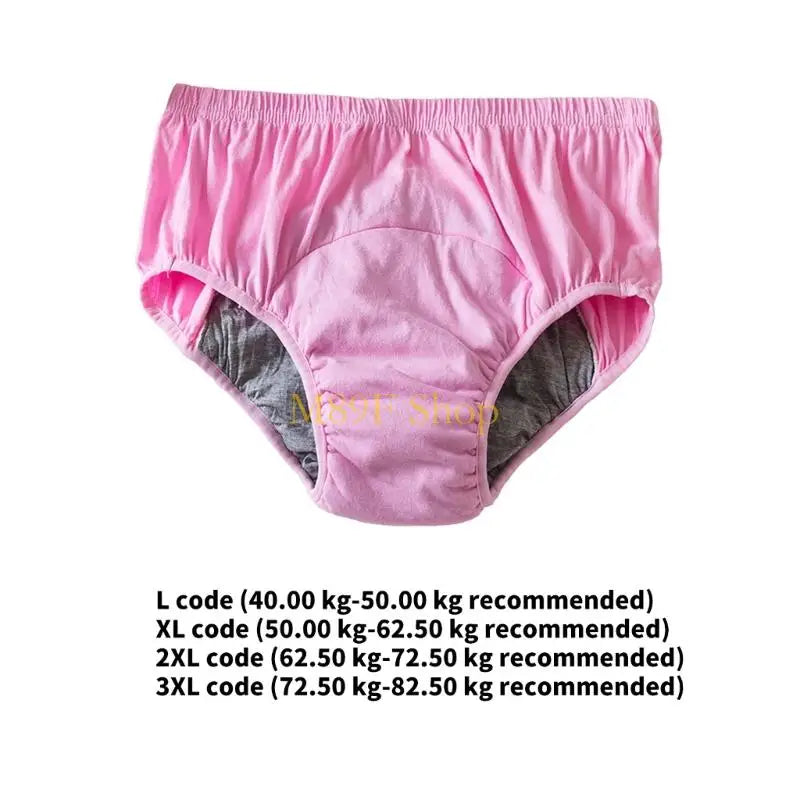 M89F Cotton Protective Incontinence Underwear for Adults Absorbent Overnight Care