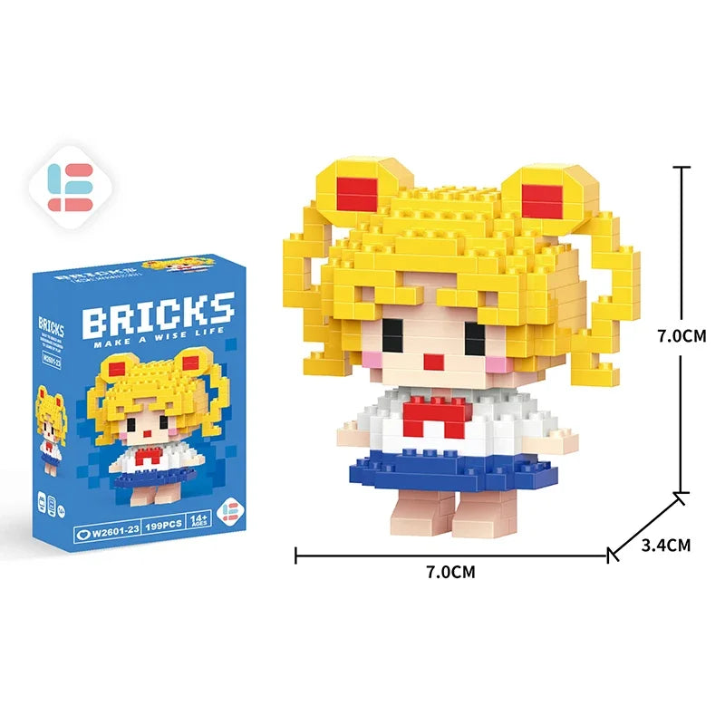 Disney Stitch Building Blocks Anime Kawaii Cartoon mini Action Children's Figures Blocks Bricks Assemble DIY Toys Gift for Kids