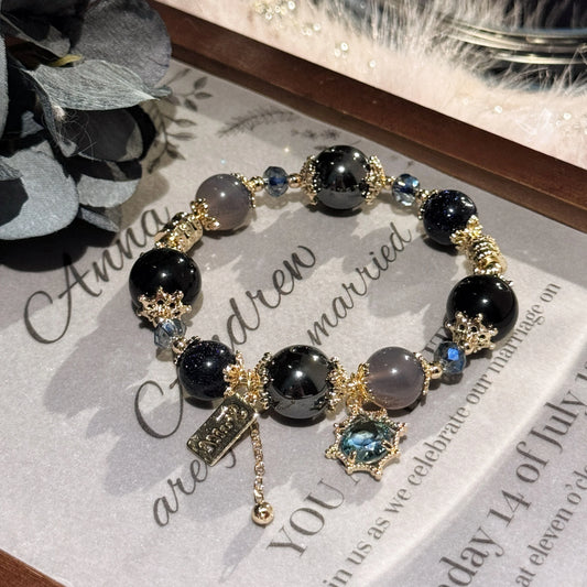 Exquisite Agate Crystal Fashion Style Natural Stone Colourful Beaded Bracelet Men Women Party Daily Gift