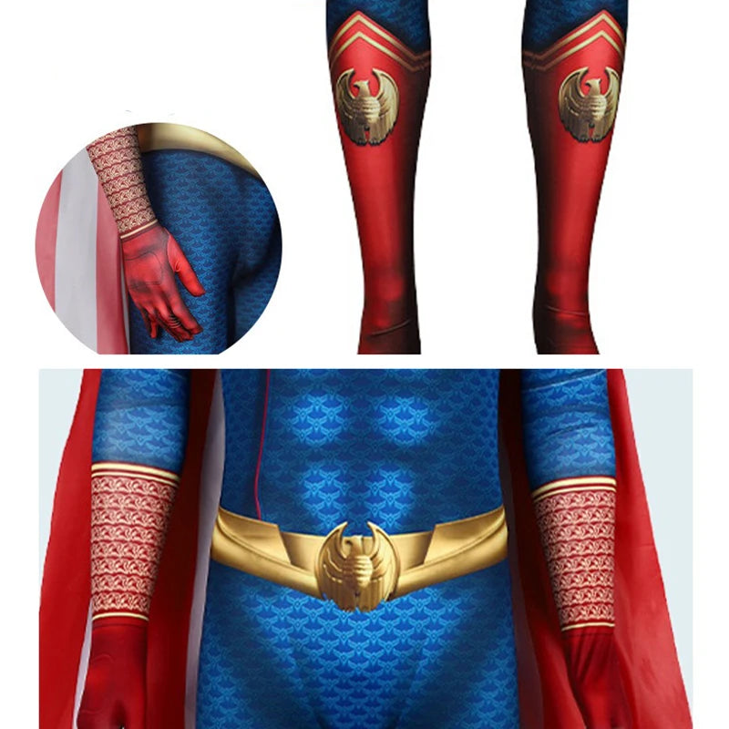 The Boys Cospaly The Homelander Costume Women Men Halloween Costume Antony Starr Superhero Zentai Suit Jumpsuit Cloak Bodysuit