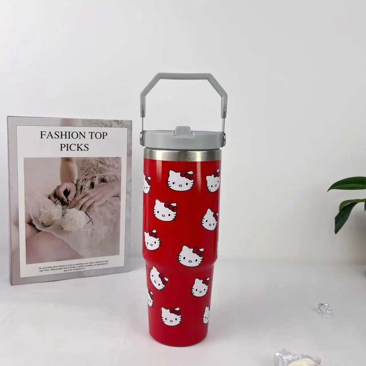 New 40oz Vacuum Hello Kitty Insulated Tumbler Stainless Steel Insulated Water Bottle Vacuum Thermal Flask For Women Men