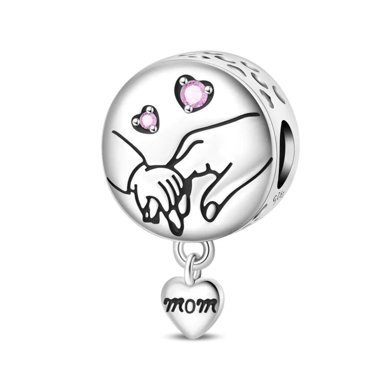 925 Sterling Silver Mother's Day Charms Mother Daughter Heart Animal Elephant Rabbit Pendants Fit Bracelets DIY Jewelry Gift