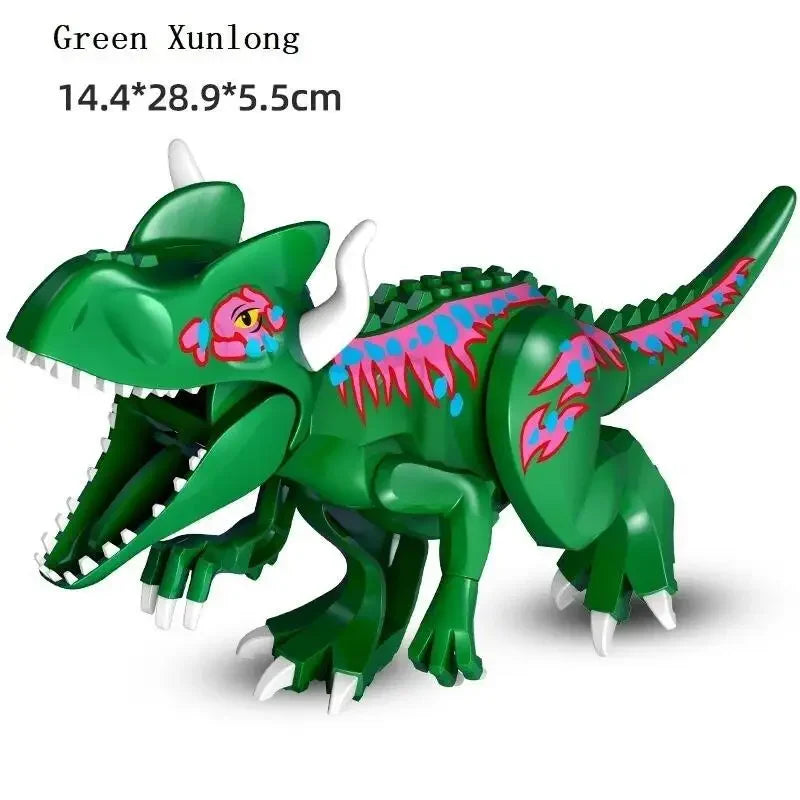 Jurassic World Brutal Raptor Building Blocks Dinosaur Model Tyrannosaurus Indominus T-Rex Assemble Educational Toy For Kids Gift