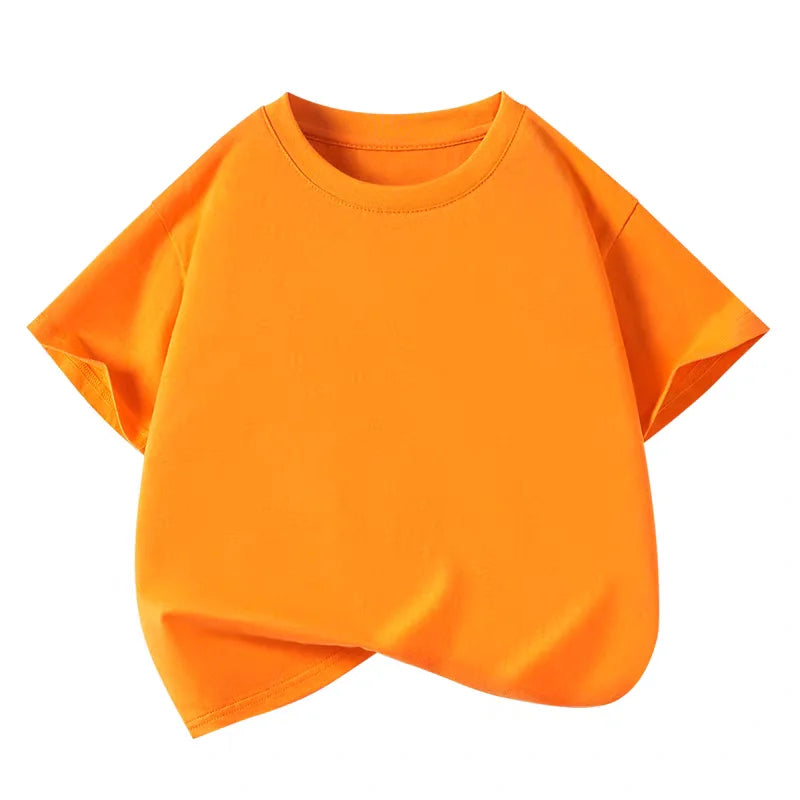 White Red Kids Boys TShirt Cotton Sport Fashion Summer Girls T Shirt Casual Short Sleeves Breathe Children’s Clothes 2-12 Years