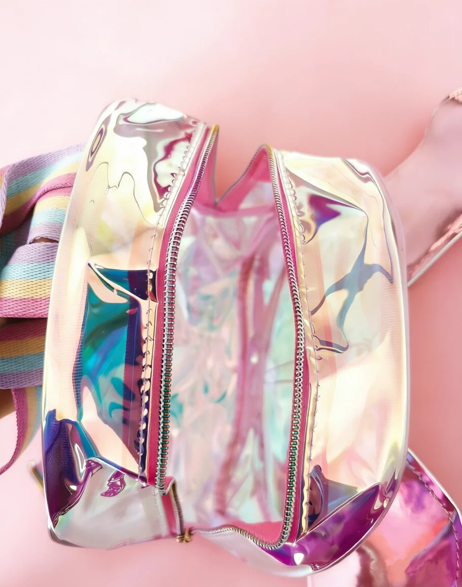 Girls Fashion Backpack Laser Butterfly Design Children's  Mochila for Kids