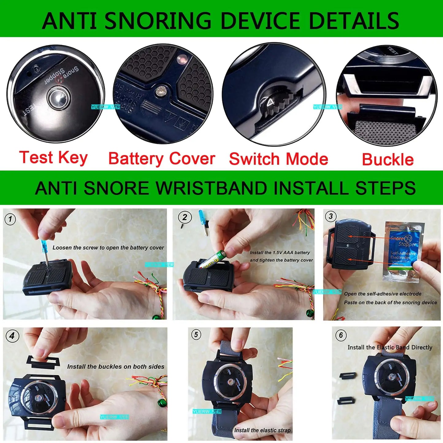 EMS Pulse Stop Snore Portable Comfortable Sleep Well Stop Snore Health Care Sleep Apnea Aid USB Smart Anti Snoring Device