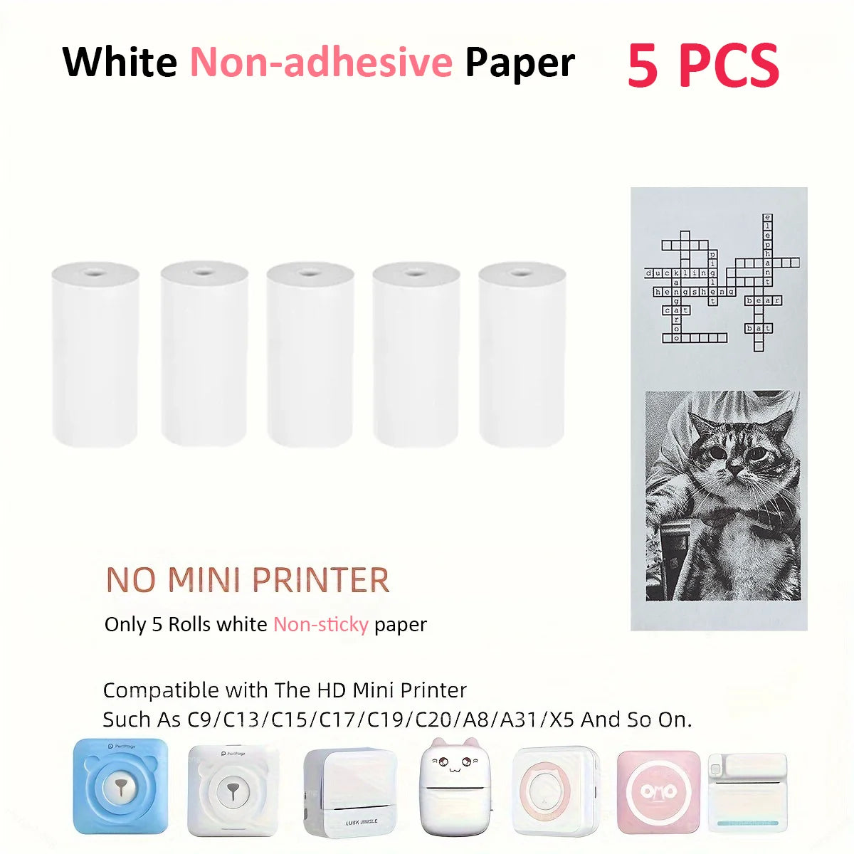 12 Rolls Kids Instant Camera Refill Print Paper Film Coreless Thermal Print For 57mm Portable Cash Registers Mobile Printer