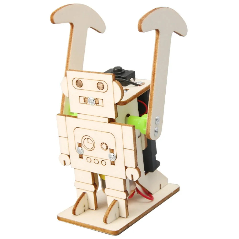 DIY Walking Robot Kit Kids STEM Educational Toy Science Experiment Handmade Assembly Puzzle for Elementary School