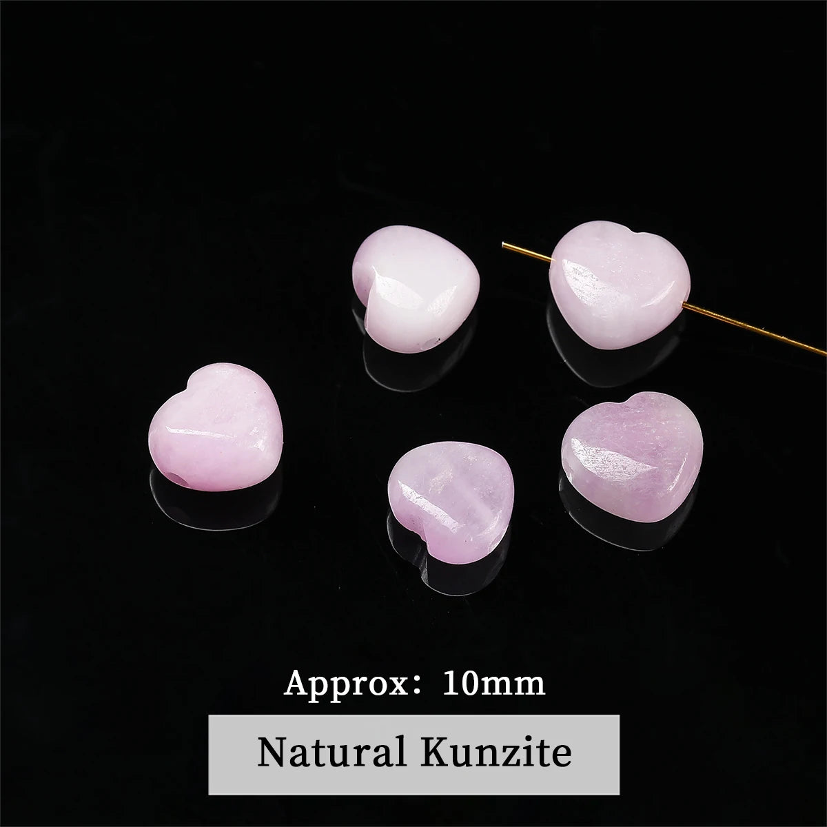 1 Pc Natural Stone Kunzite Bead Carved Cute Lucky Charm Pendants For Jewelry Making DIY Bracelet Necklace Accessories