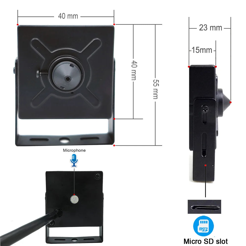 5MP 1080P POE 48V MINI IP Camera HD Cctv Security High Definition Surveillance Support Micro SD Slot Onvif Audio Home Camhipro
