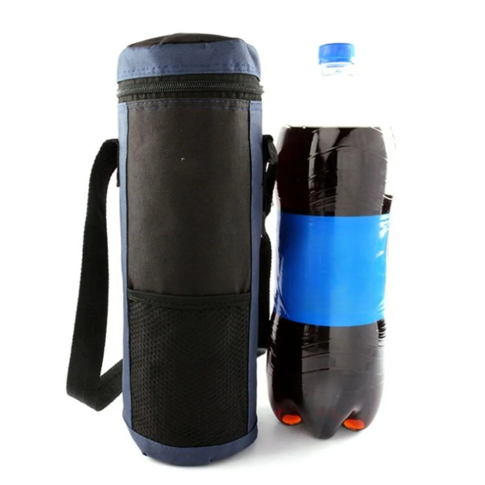 1.5L Portable Drink Bag Waterproof Oxford Cloth Circular Insulated Bottle Hot &Cold Bags for Summer Camping Picnic Cooling Bag