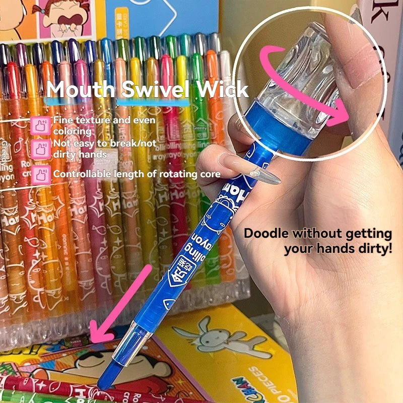 36/12 Pcs Rotate Color Crayola Washable Crayons for Kids Bulk Crayons for Toddler Arts & Crafts, Back to School Supplies Crayons
