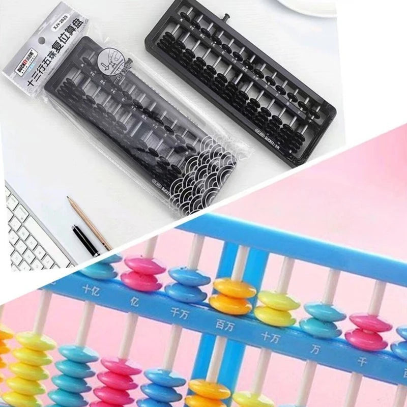 1pcs Children Calculation Tools Abacus 7 Beads 13 Rows Kid Learning Math Arithmetic Chinese Traditional Abacus Educational Toys