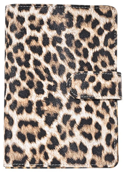 A6 Leopard Print Loose Leaf Cover Plan Book Binder 6 Holes Cash Budget Binder Notebook Office Stationery