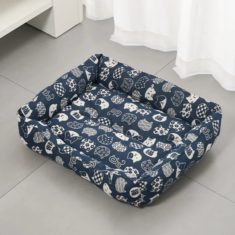 Pet Summer Mat Cute Dog Cooling Sofa Breathable Washable Four Seasons For Small Dog Bed Cushion Pet Cat Nest Mat Accessories