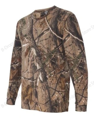 Mens Eagle Pass Hunting Camo Long Sleeve T-shirt Camouflage 3D Print Tshirt Men Women Fashion Sports Tops Tees Men Clothing Camp