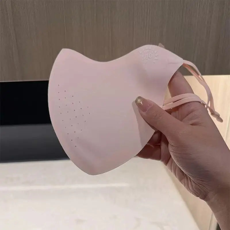 2026 Women Ice Silk Sunscreen Mask UPF50+ UV Protection Cooling Face Cover Large Fox Design Eye Protection Breathable Summer Out
