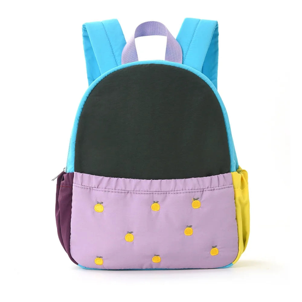 Polyester Embroidery Shoulders Bag Large Capacity Washable Versatile Backpack Multicolor School Student Backpack Kids Children