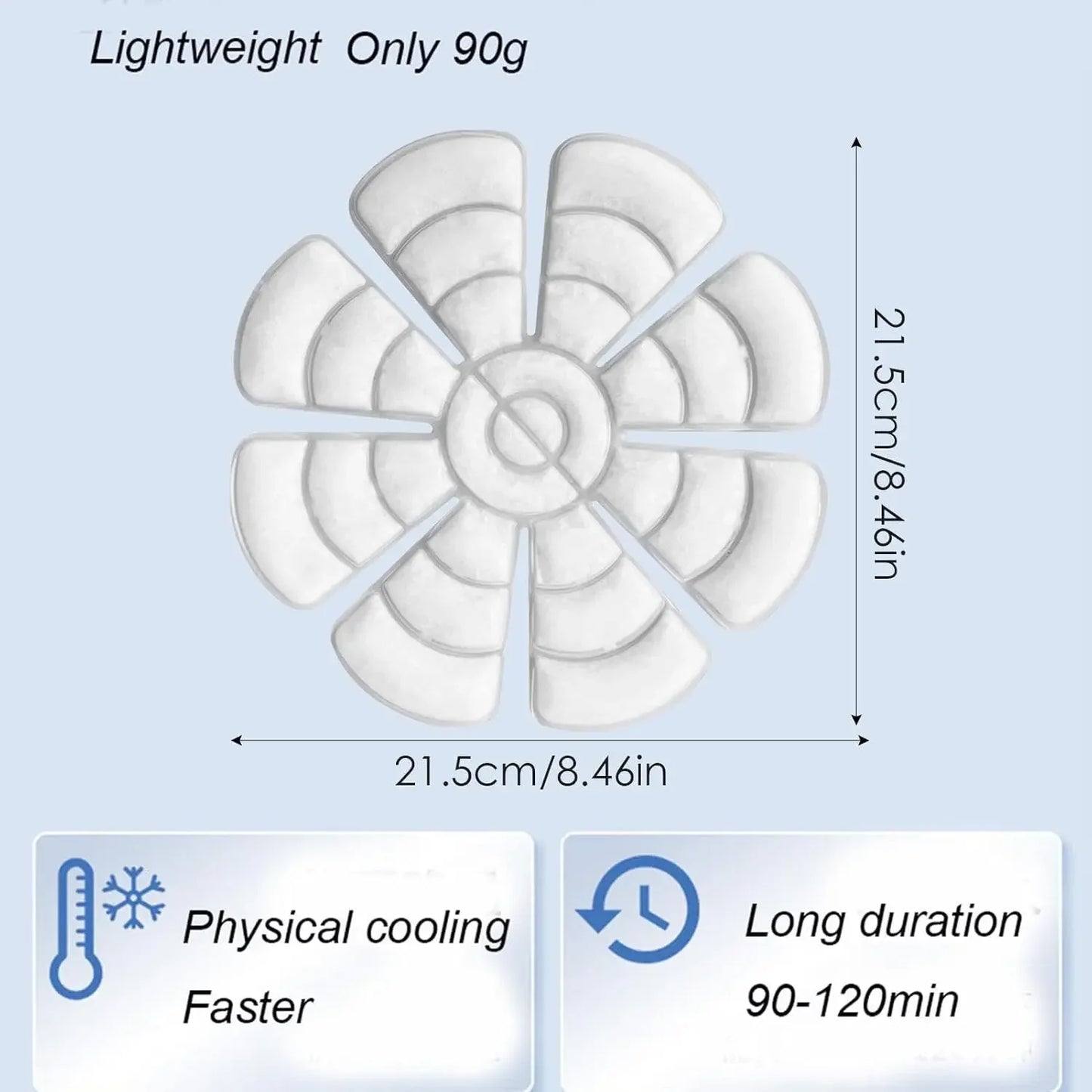 PCM Cooling Cap Liner Adjustable Ice Pad for Summer Universal Hat Fit with Instant Cooling Gel for Outdoor & Hot Weather