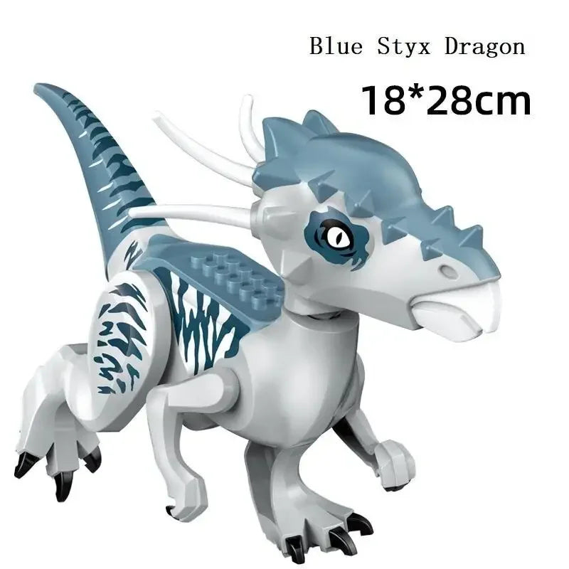 Jurassic World Brutal Raptor Building Blocks Dinosaur Model Tyrannosaurus Indominus T-Rex Assemble Educational Toy For Kids Gift