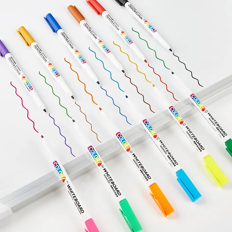 12 Color Blackboard Pencil Markers Erasable Water-based Marker Pen Non-toxic Writing and Drawing Learning Pen for Children