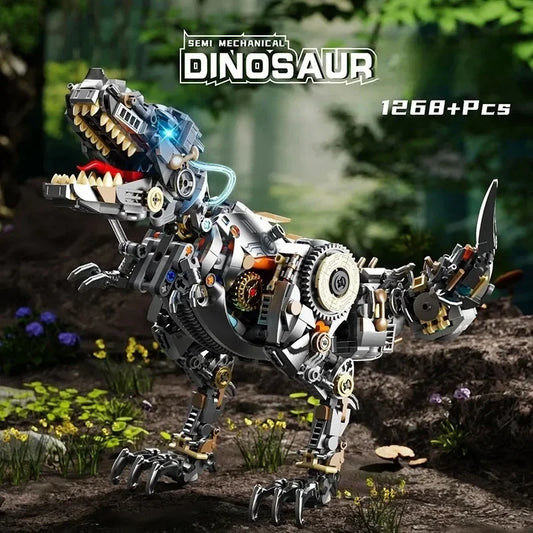 1268PCS MOC Semi-Mechanical Dinosaur Assembly Science Teaching Building Blocks Toy for Children Model DIY Toys Christmas Gifts