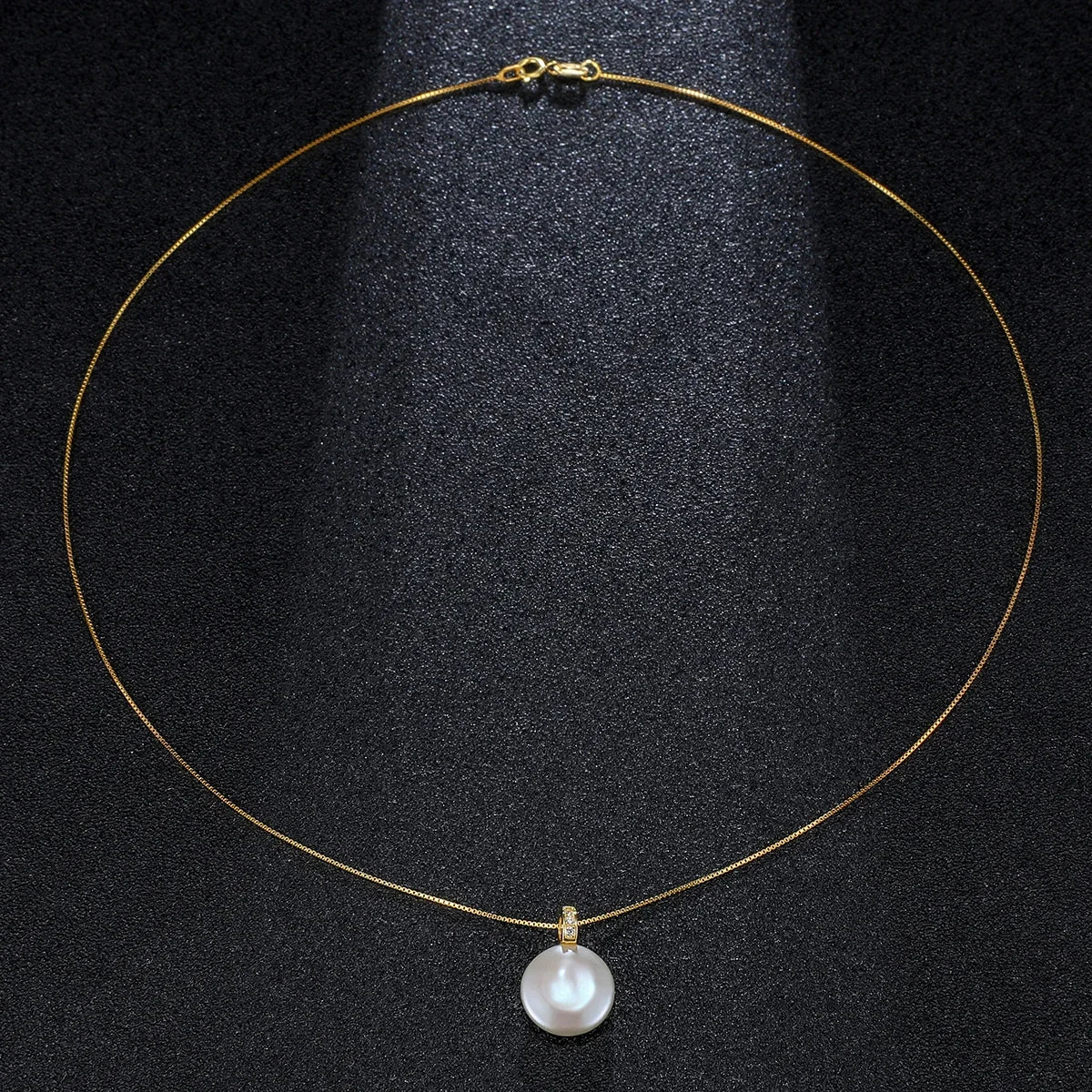 YWYC S925 Sterling Silver Necklace Natural Freshwater Pearl 12 -13mm Baroque Button Pendant Necklace for Women Fine Jewelry