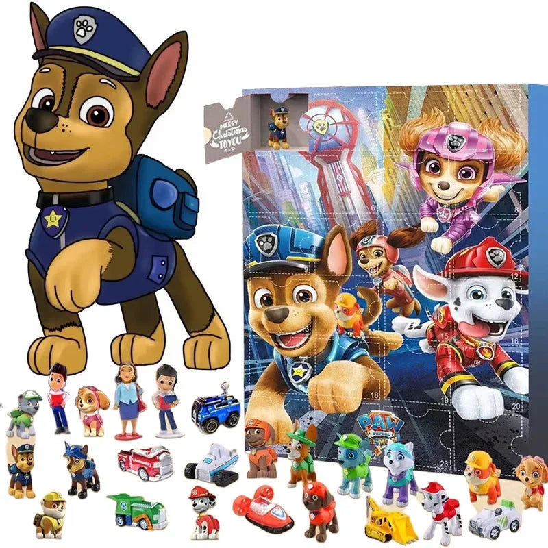 Paw Patrol Figure Advent Calendar – 24 Cartoon Toy Mystery Gifts