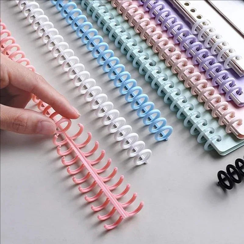 10/1Pcs 30Holes Detachable Buckle Loose-leaf Paper Book Circle Ring Scrapbook Album Binder Spiral A4 A5 B5 Notebook Binding Clip